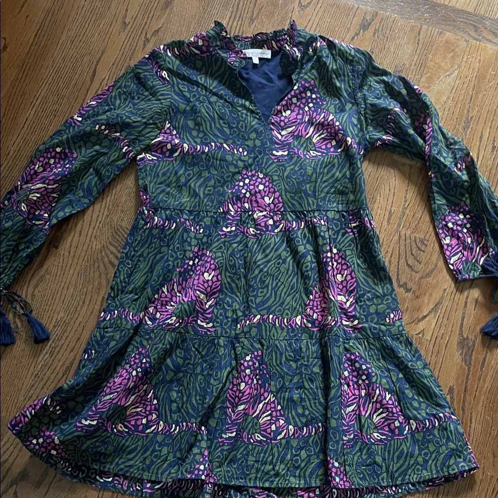 Monaco Dress In Cotton Voile By Jude Connally Sz Small Like New